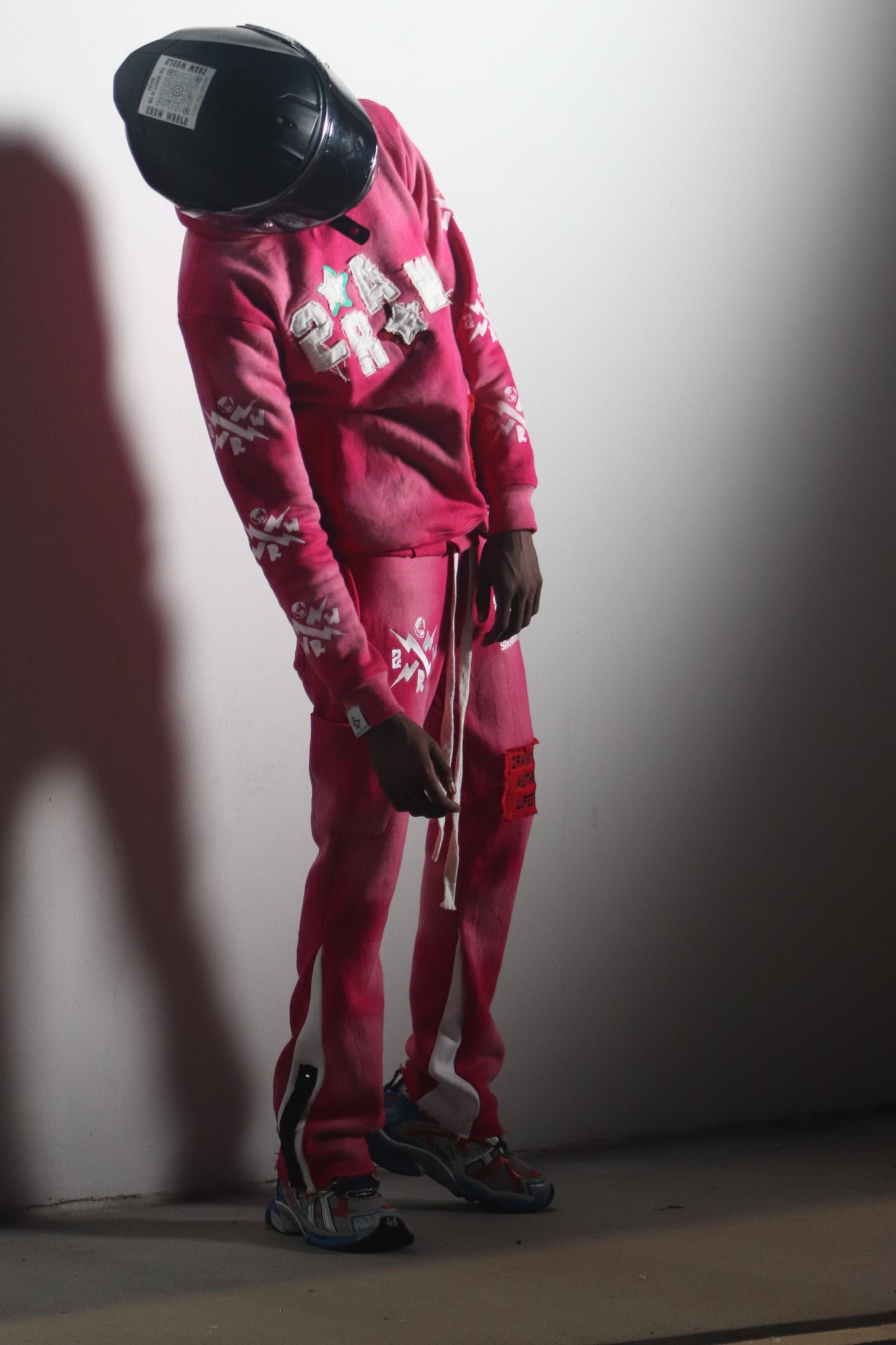 2 RAW Shooting Stars pink Hoodie