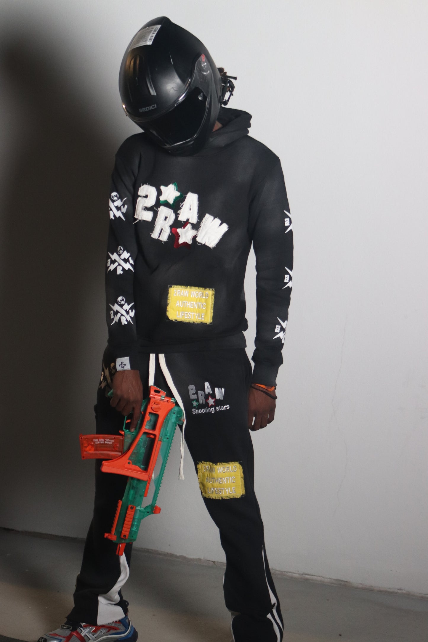 2 RAW Shooting Stars Black Pants