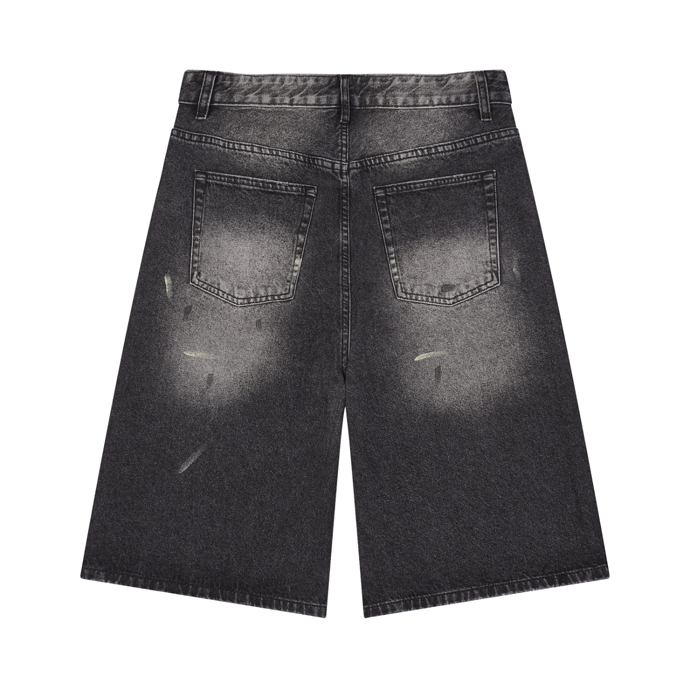 2RAW WORLD Faded Distressed Baggy Denim Shorts