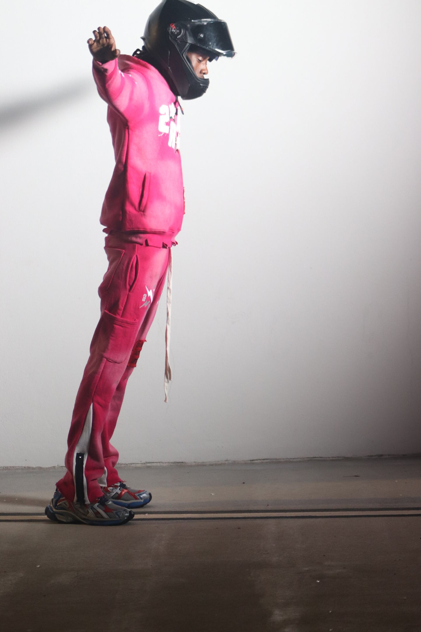 2 RAW Shooting Stars pink Hoodie
