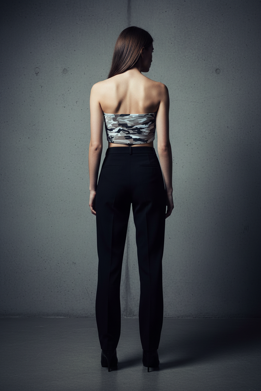 2RAW Women's Camo Cropped Tube Top