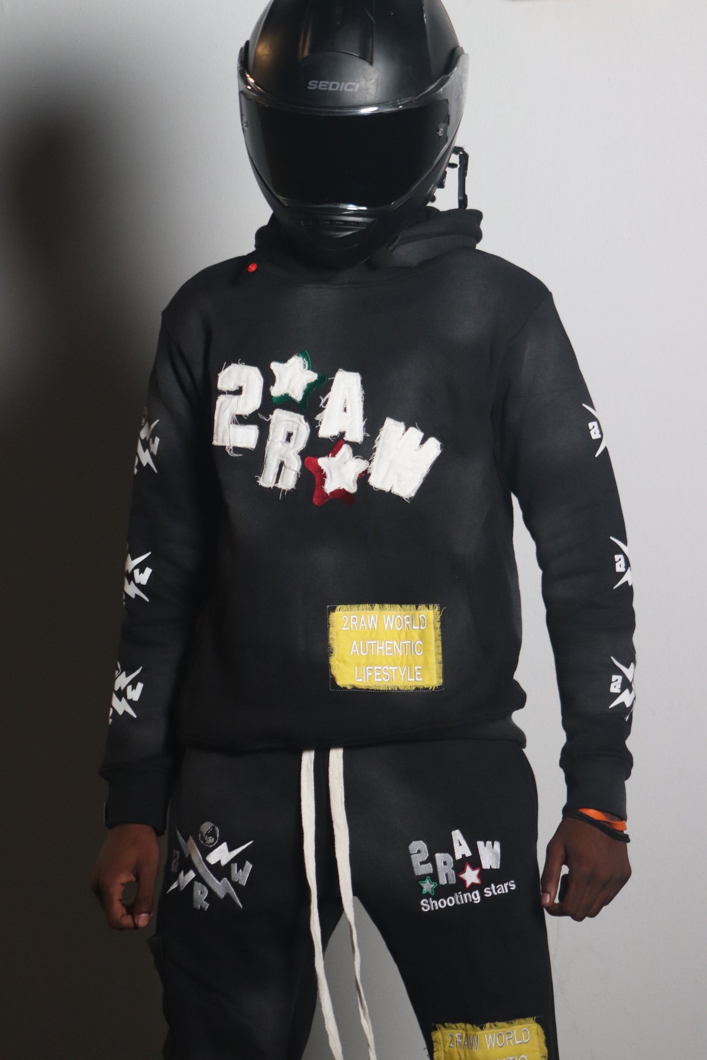 2 RAW Shooting Stars Black Pants