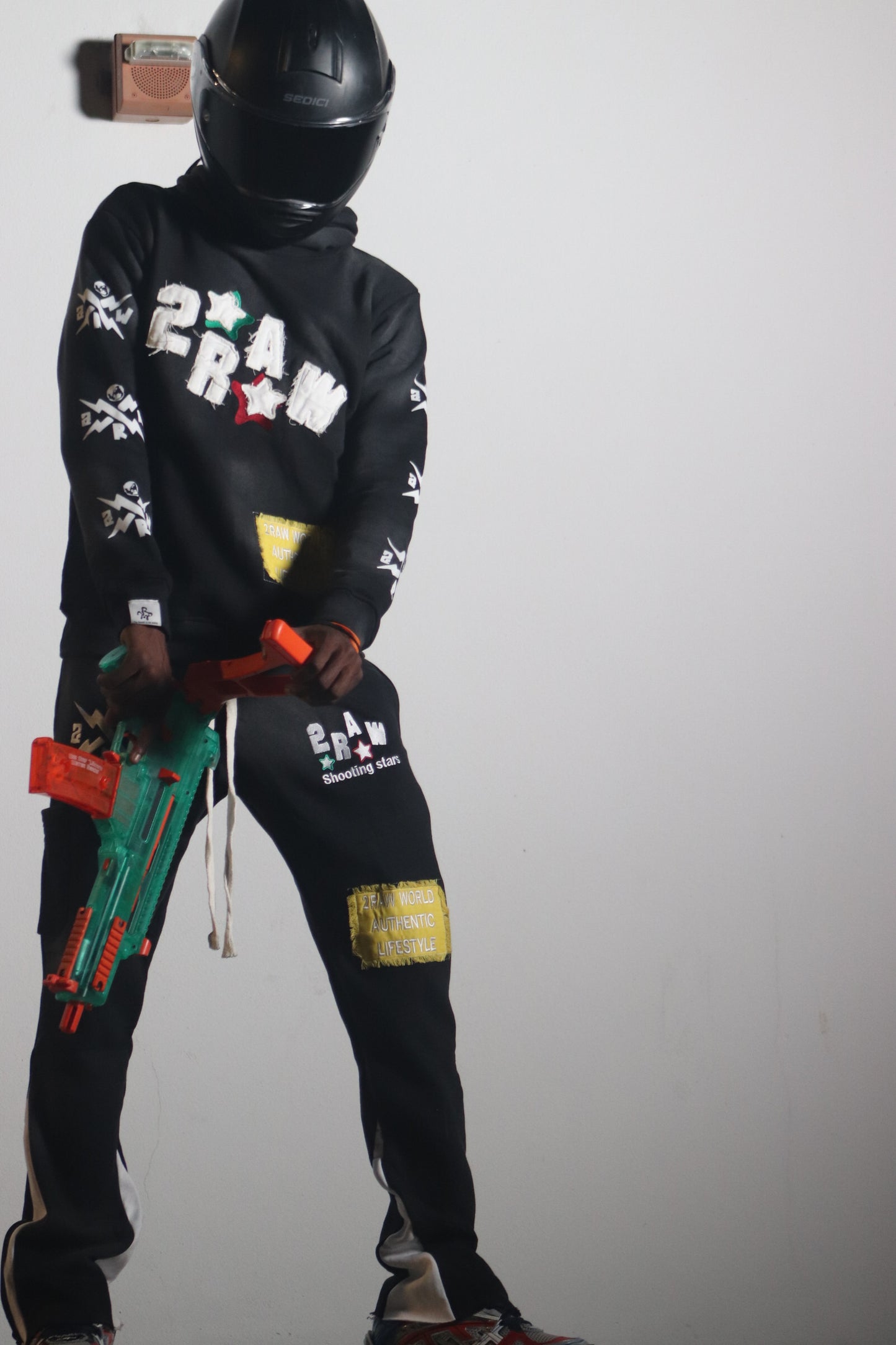 2 RAW Shooting Stars Black Pants