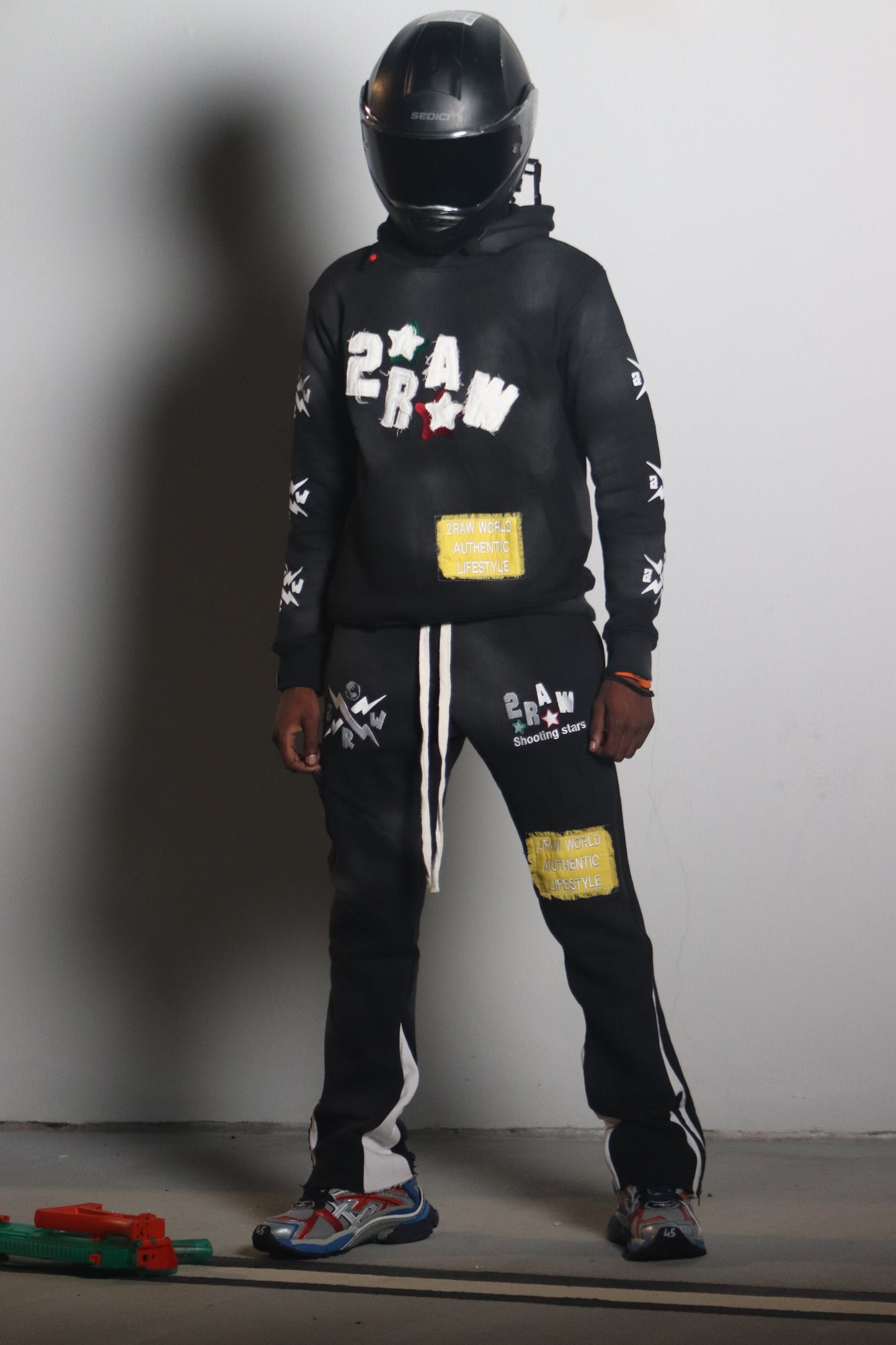 2 RAW Shooting Stars Black Pants