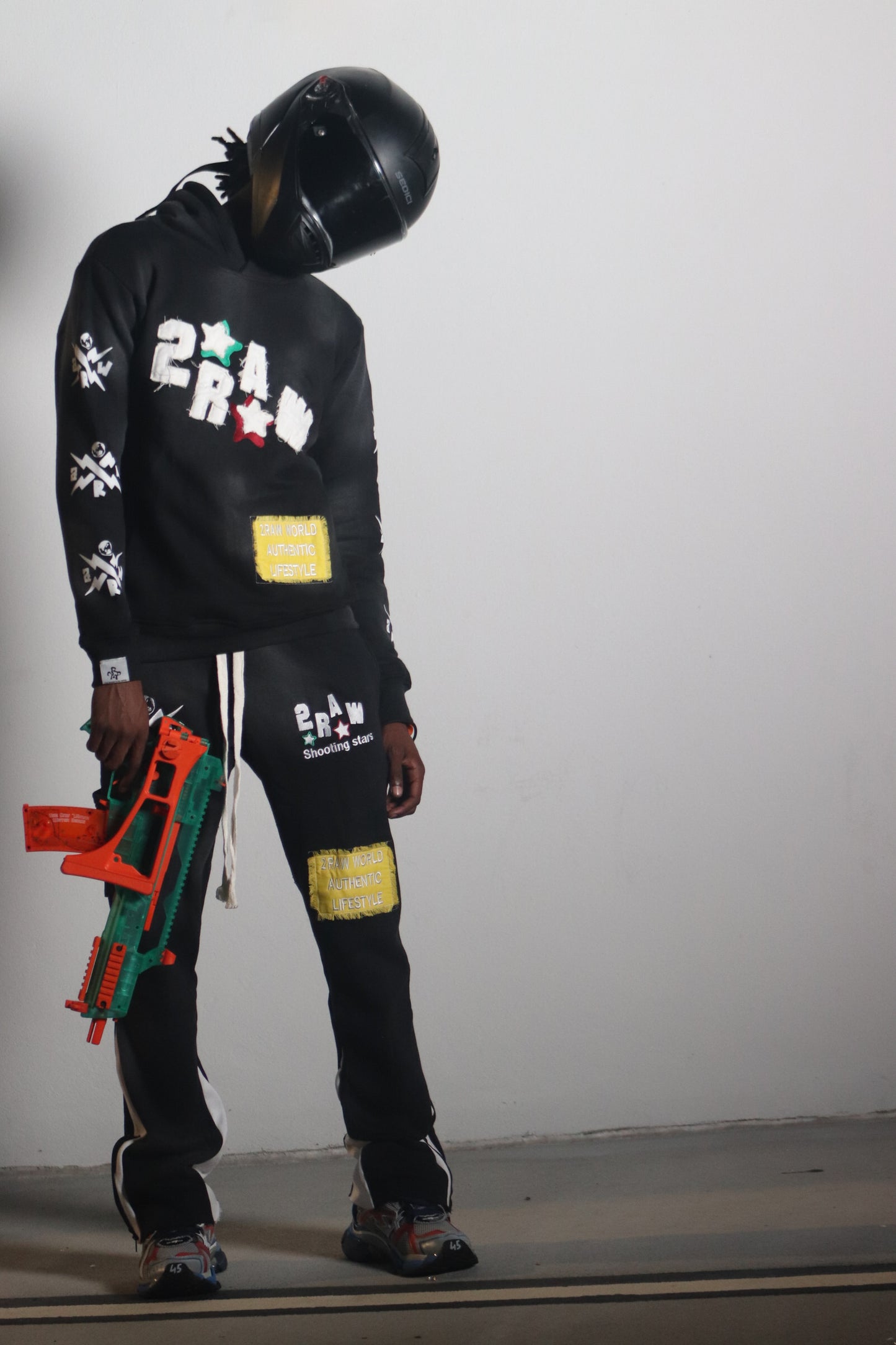 2 RAW Shooting Stars Black Pants