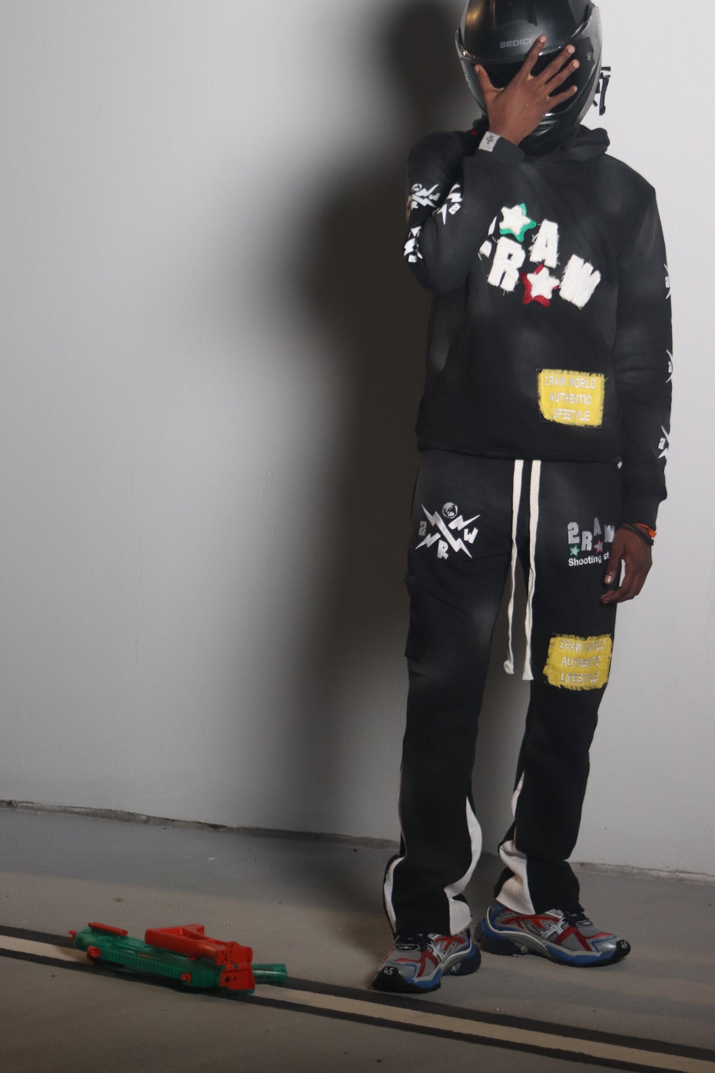 2 RAW Shooting Stars Black Pants