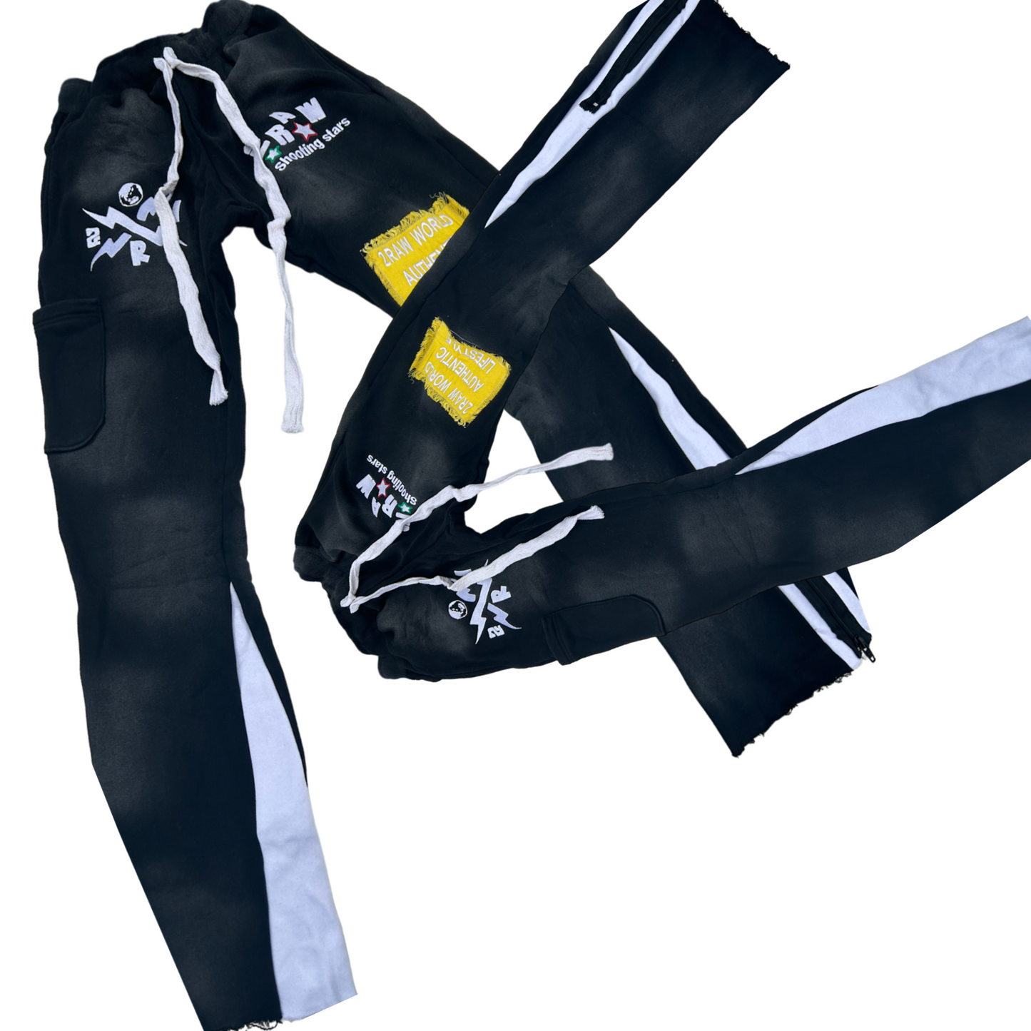 2 RAW Shooting Stars Black Pants
