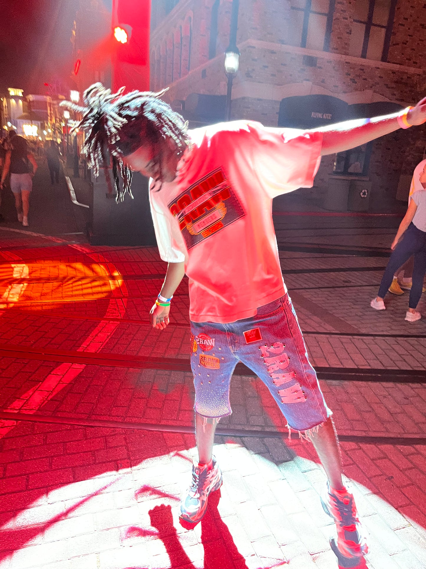 2RAWSKI PATCH JORTS BLUE