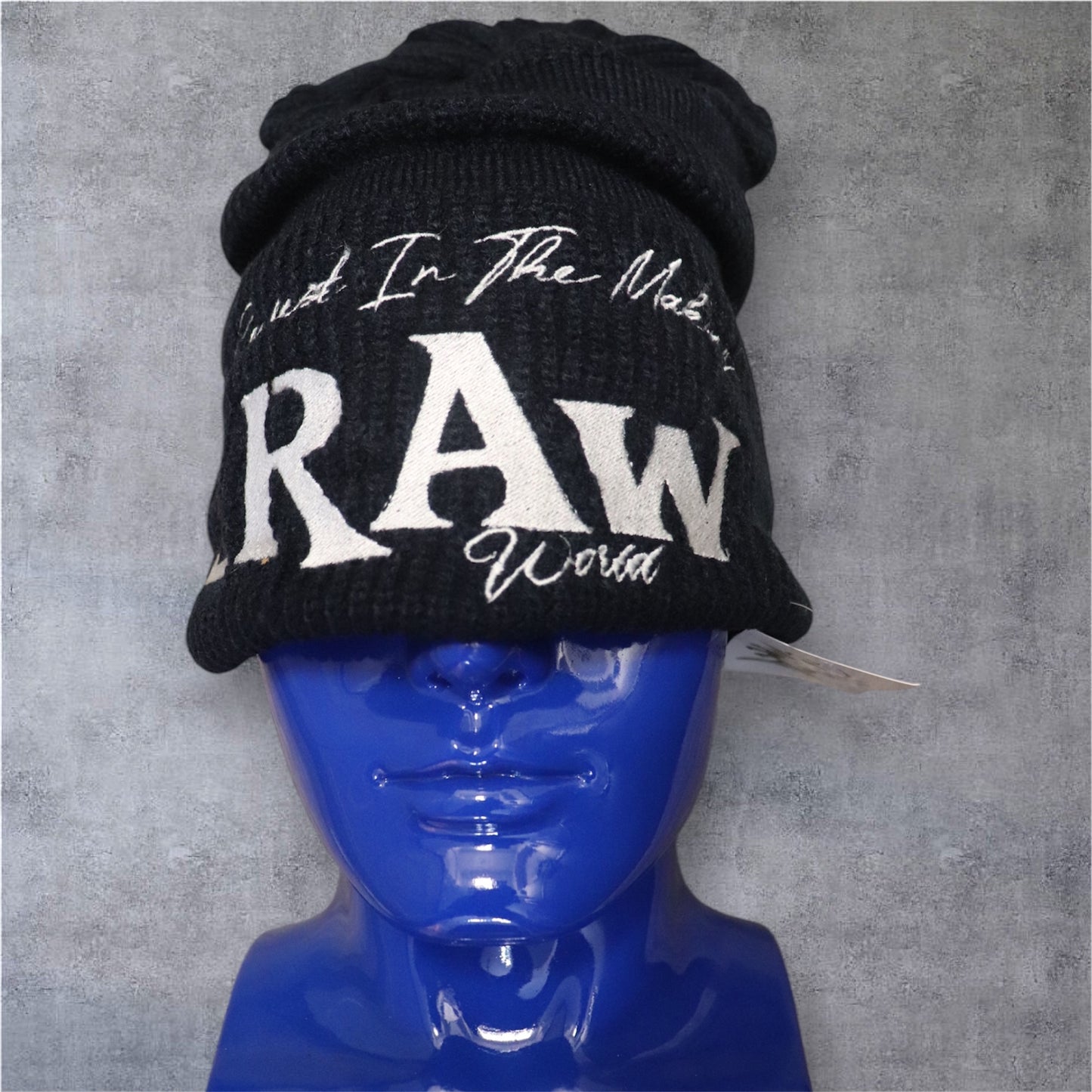 2RAW STOP FUCK!NG MY BRAIN BEANIE NAVY BLUE