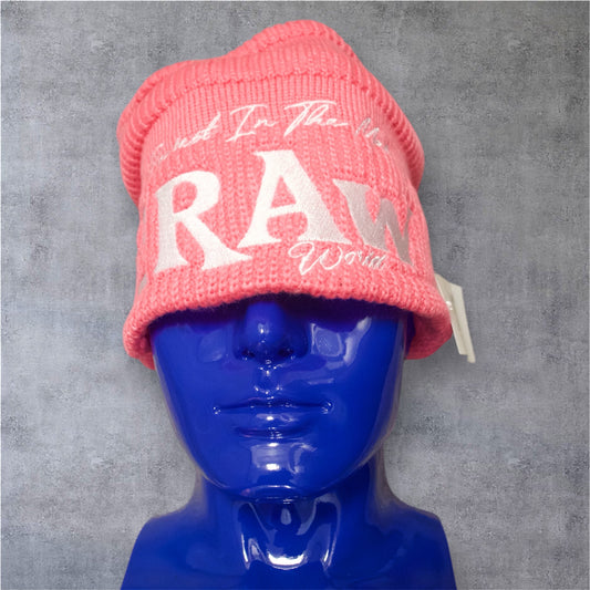 2RAW STOP FUCK!NG MY BRAIN BEANIE PINK