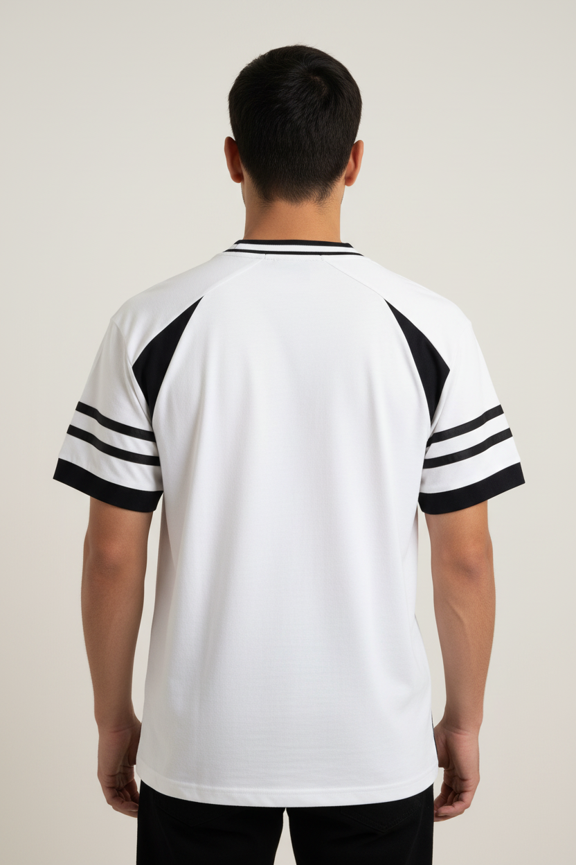 2RAW Color Block V-Neck Tee