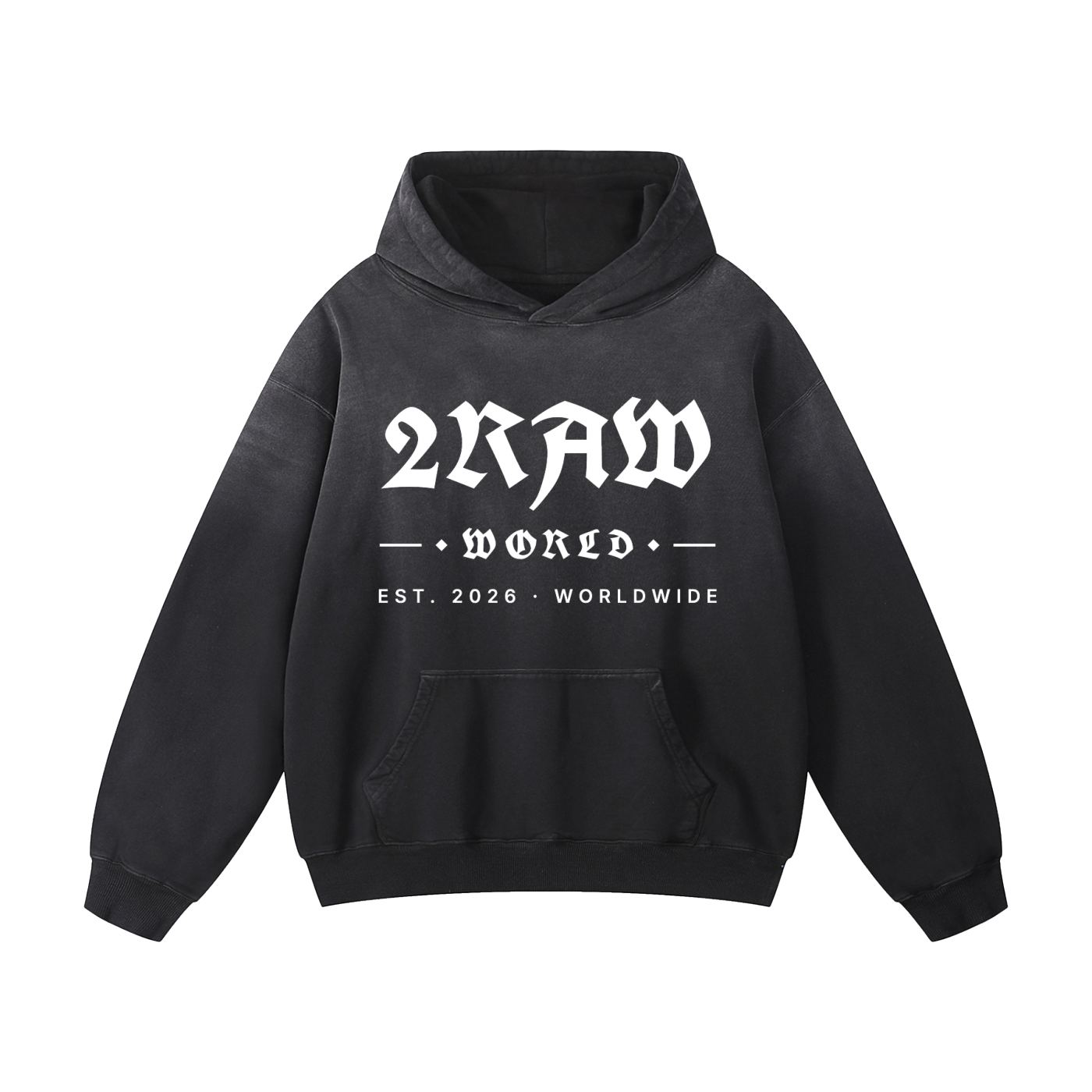 Hoodies & Jackets — 2RAW Heavyweight Sun Fade Oversized Hoodie