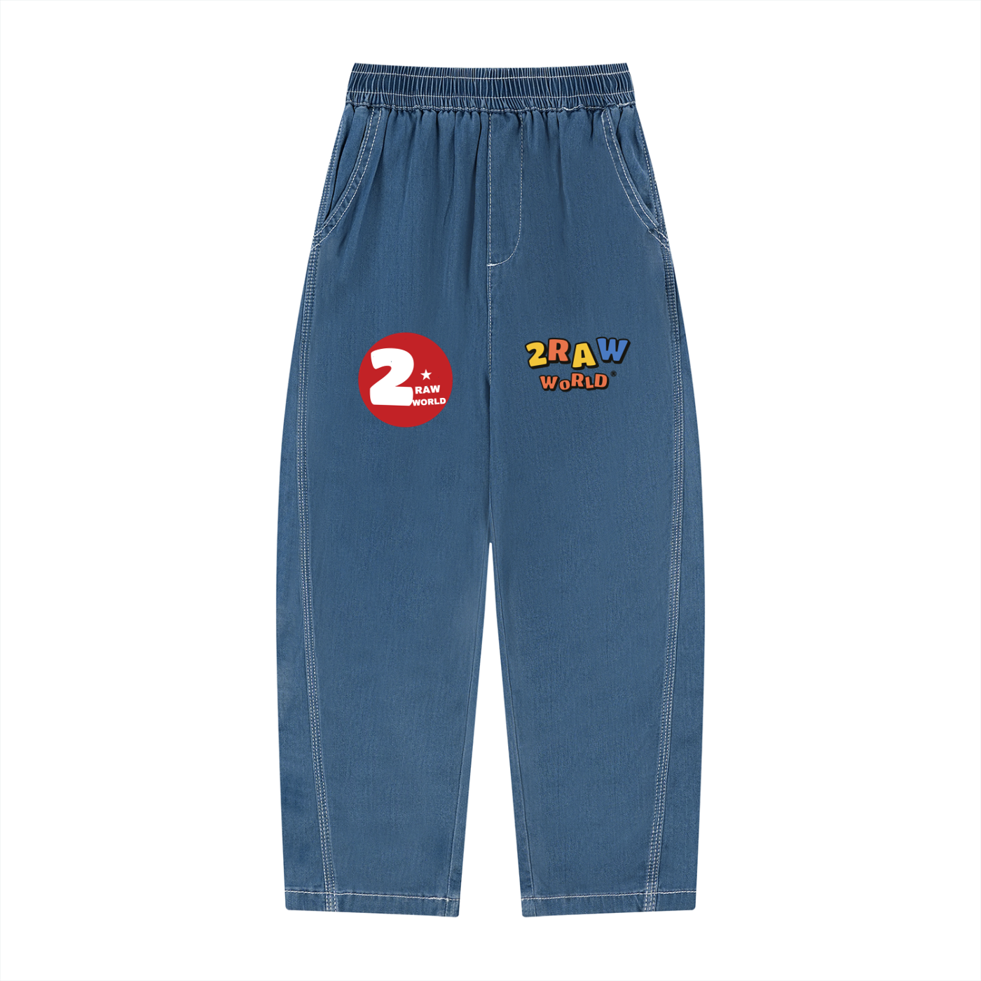 2RAW Kids' Vintage Wash Straight Leg Jeans