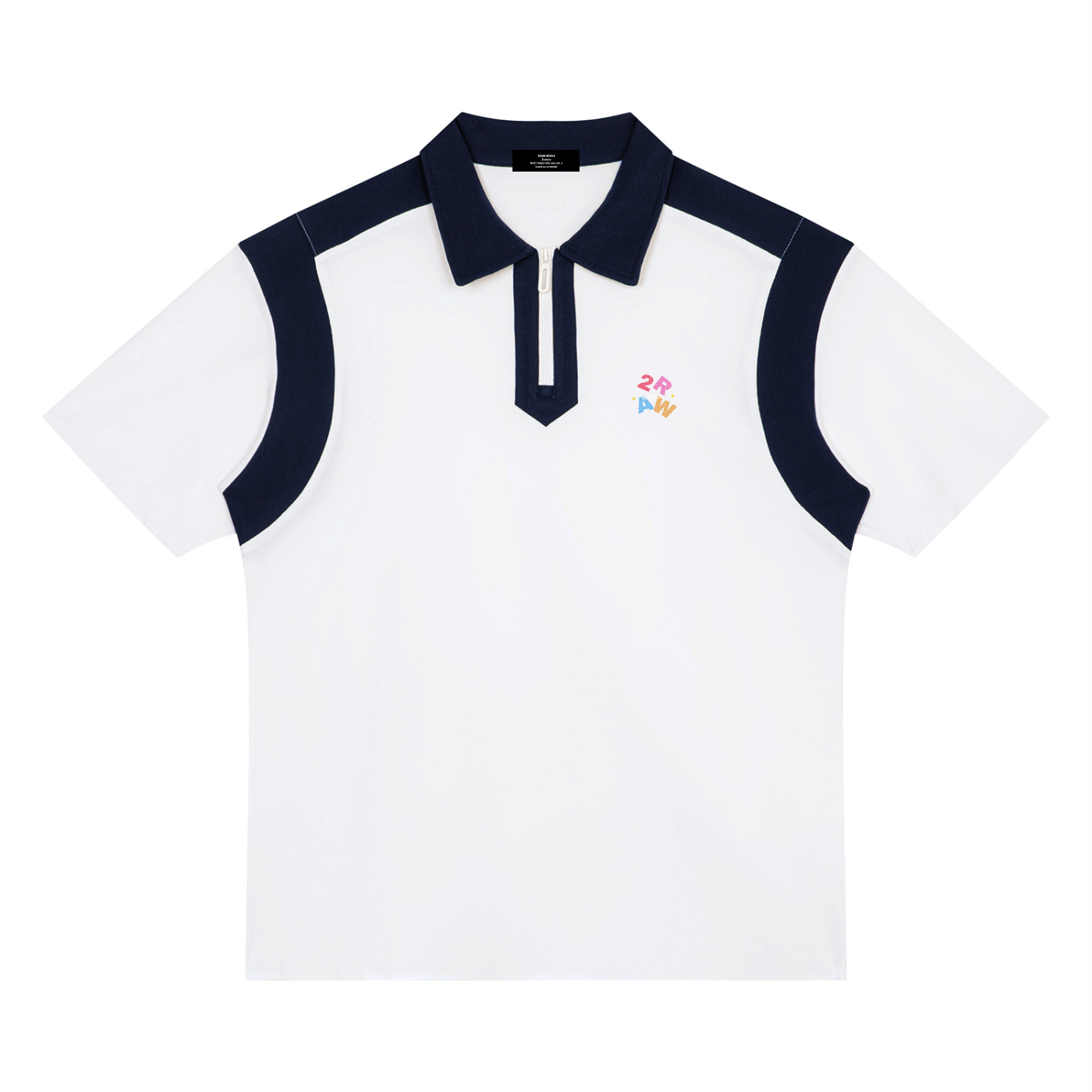 2RAW Quarter Zip Polo Shirt