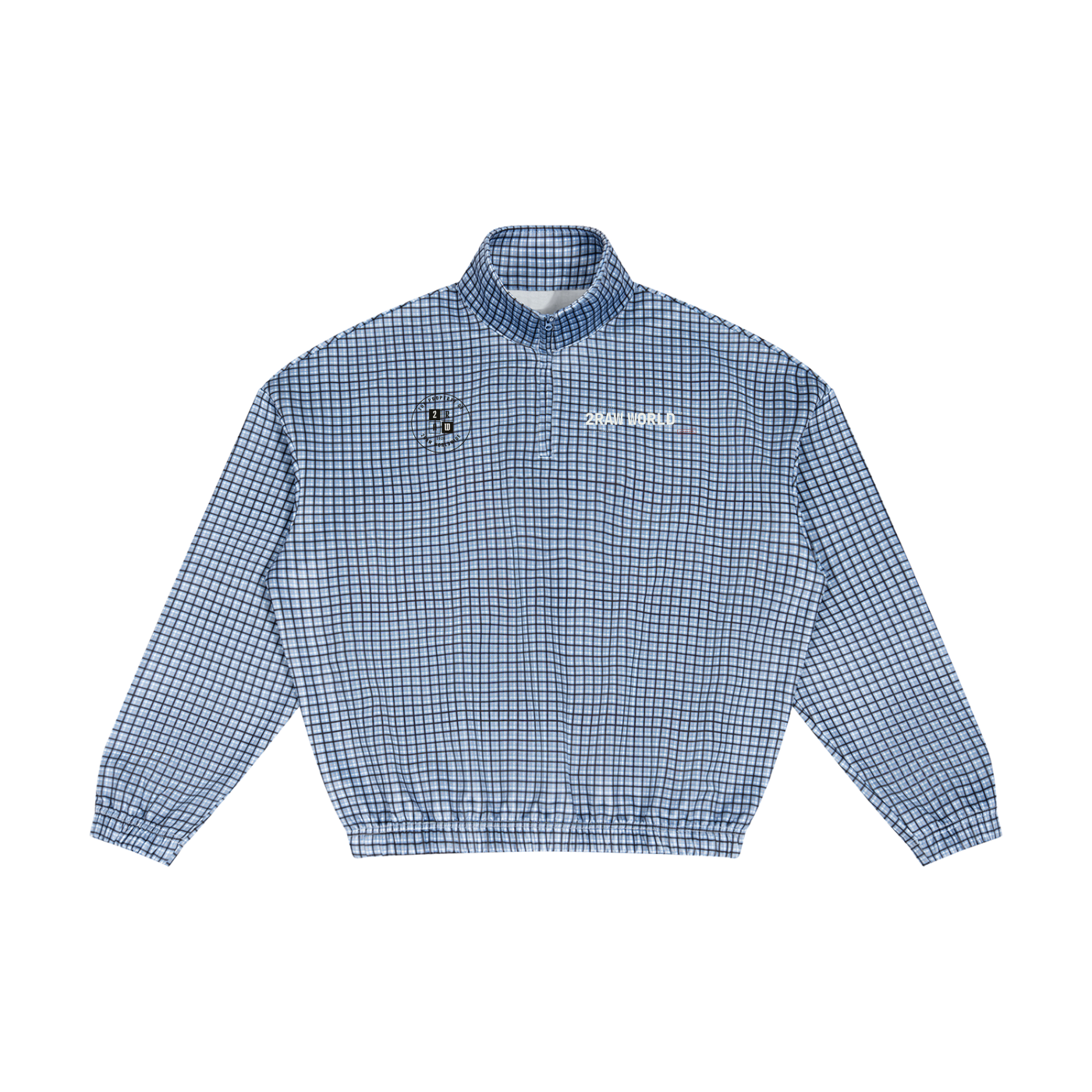 2RAW Plaid Quarter-Zip Sweatshirt