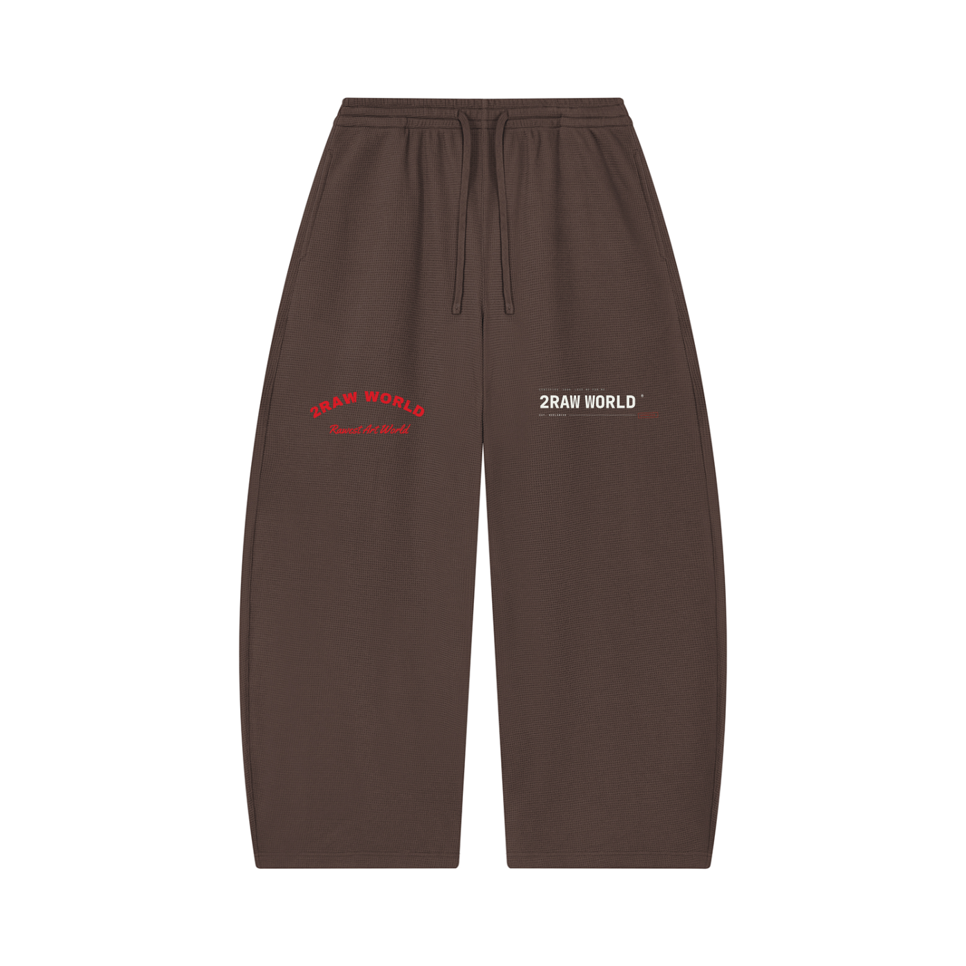 2RAW Waffle Barrel Leg Pants — Oat Gray