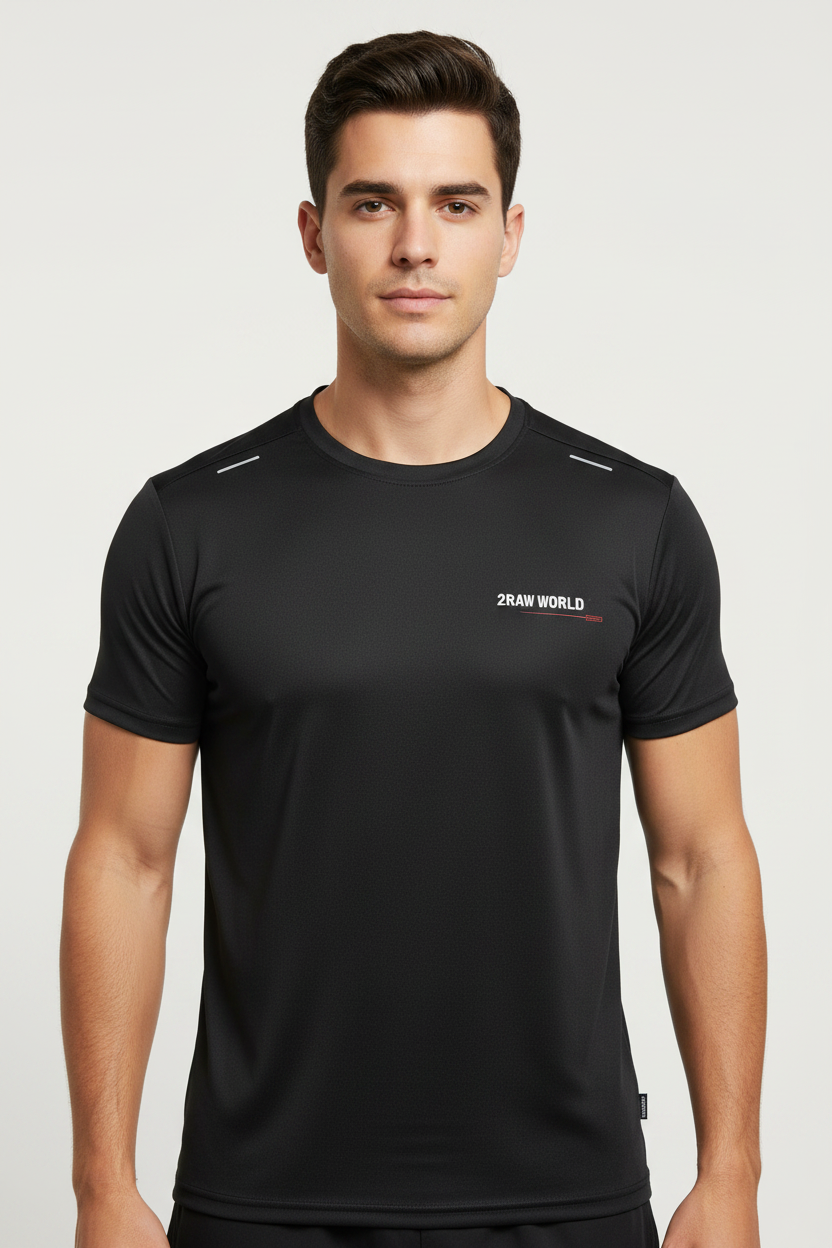 2RAW Men's Raglan Reflective Tee
