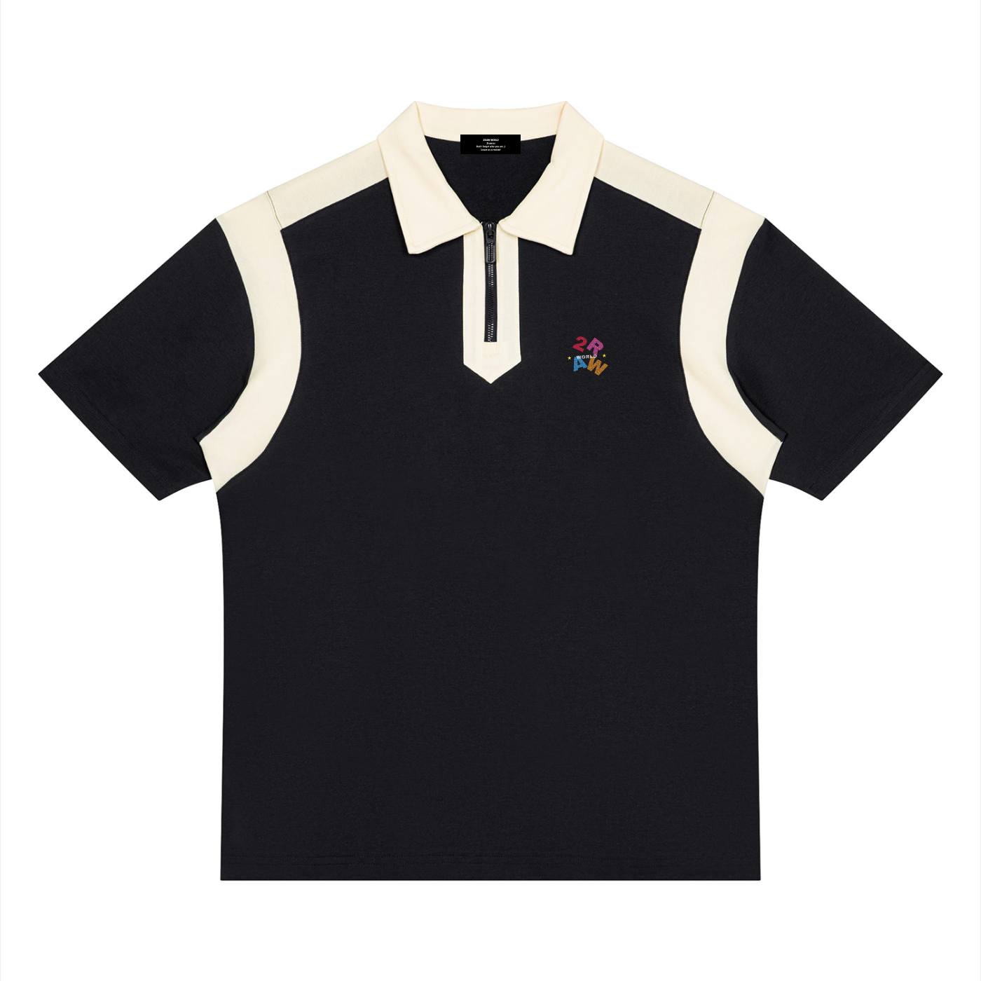 2RAW Quarter Zip Polo Shirt
