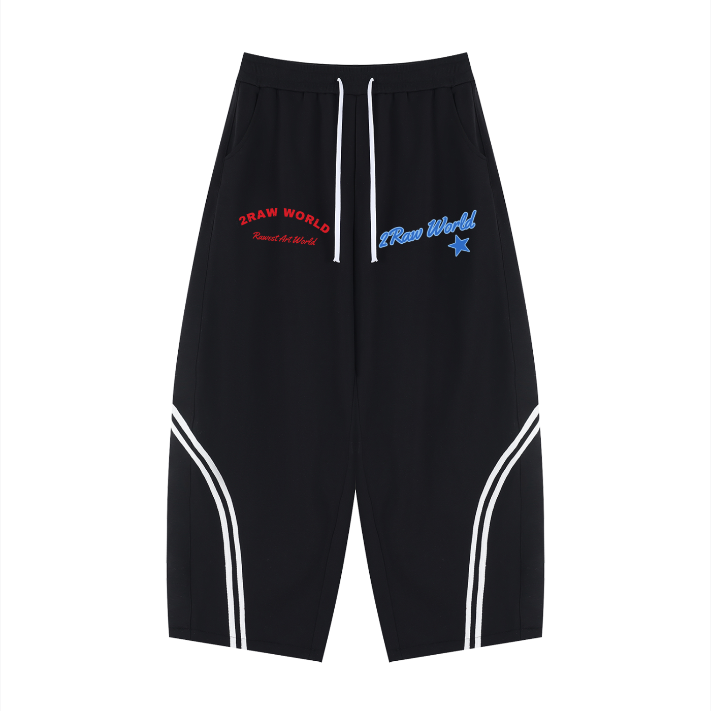 2RAW Wide Leg Piping Sweatpants