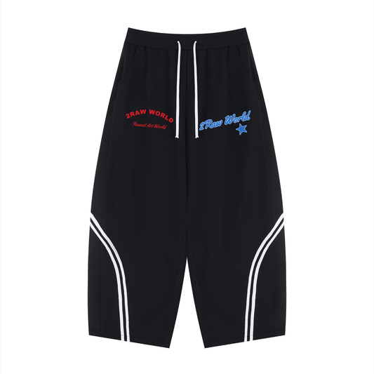 2RAW Wide Leg Piping Sweatpants
