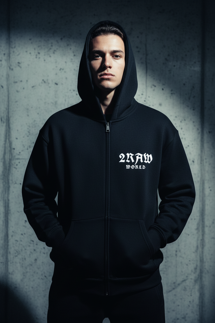 2RAW WORLD Essential Pocket Hoodie