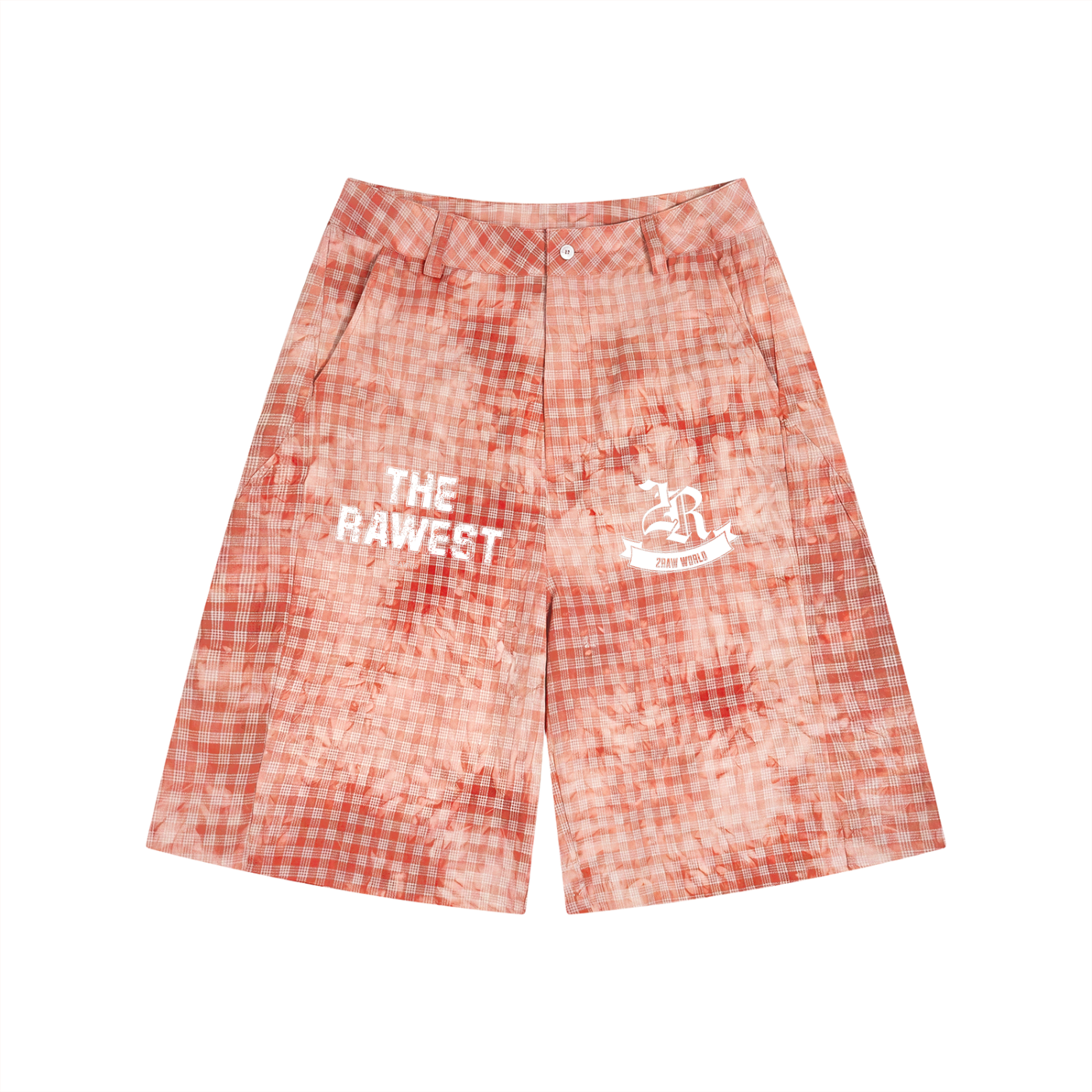 2RAW Vintage Wash Plaid Shorts