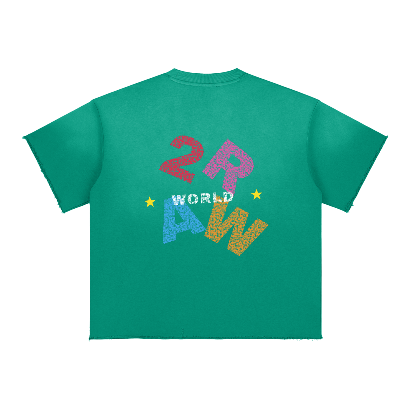 2RAW Sun Fade Raw Edge Tee