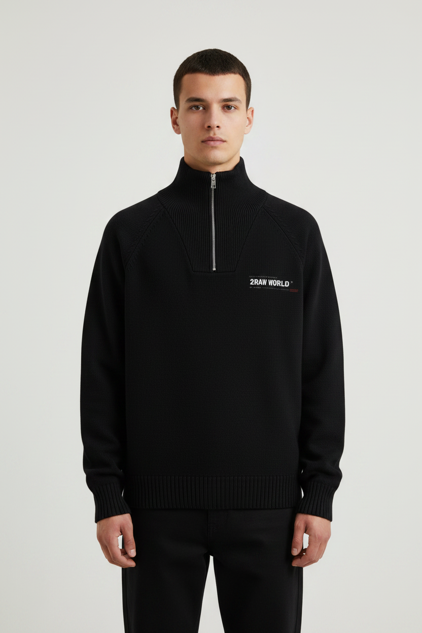 2RAW Quarter-Zip Pullover Sweatshirt