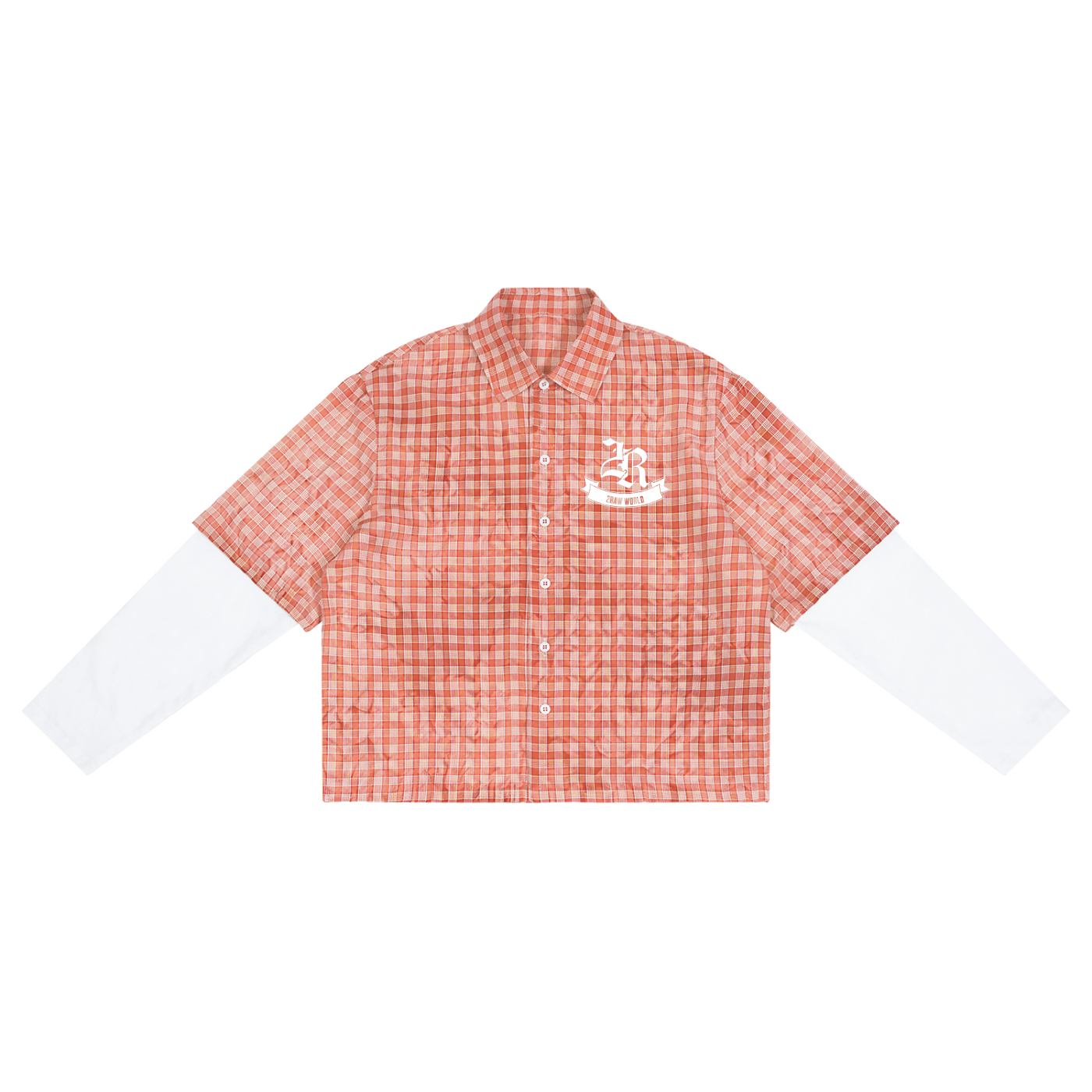 2RAW Vintage Wash Plaid Short Sleeve Shirt
