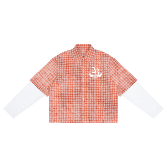 2RAW Vintage Wash Plaid Short Sleeve Shirt