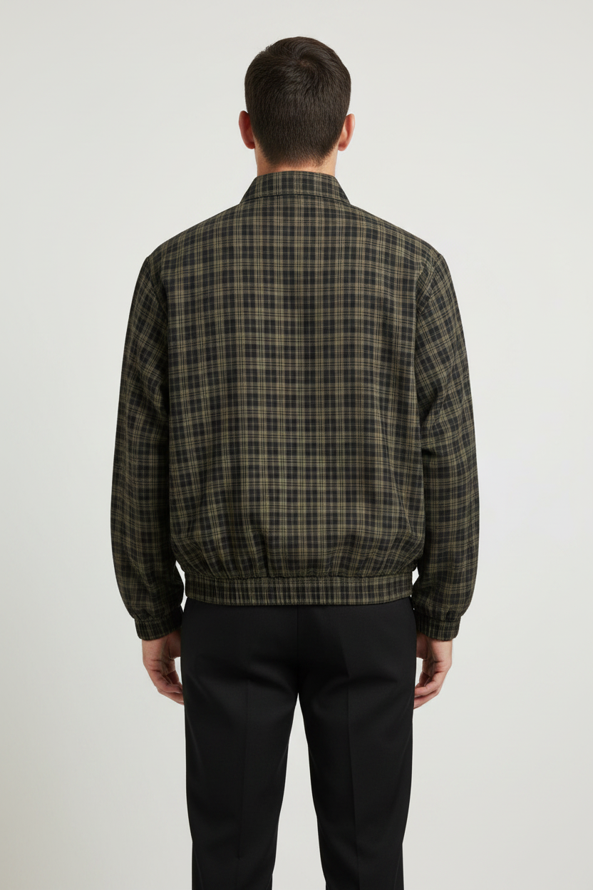 2RAW Plaid Full-Zip Track Jacket