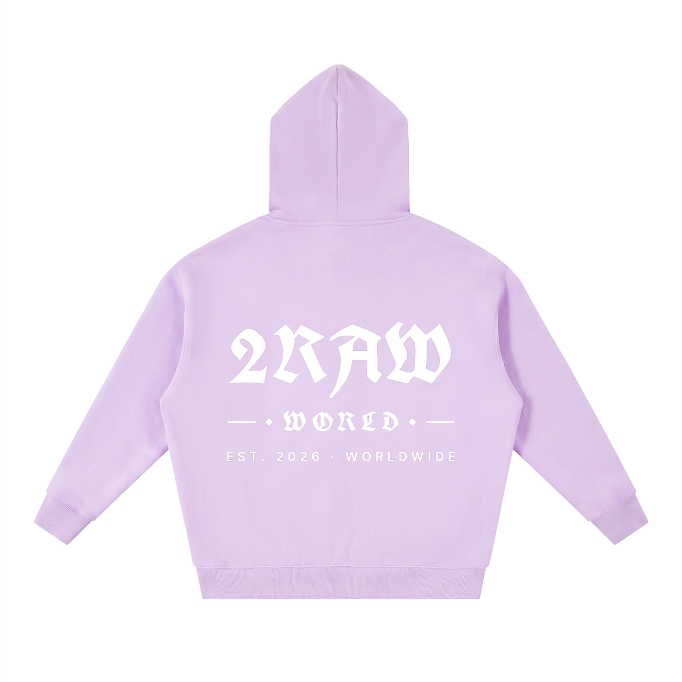 2RAW WORLD Essential Oversized Fleece Boxy Hoodie