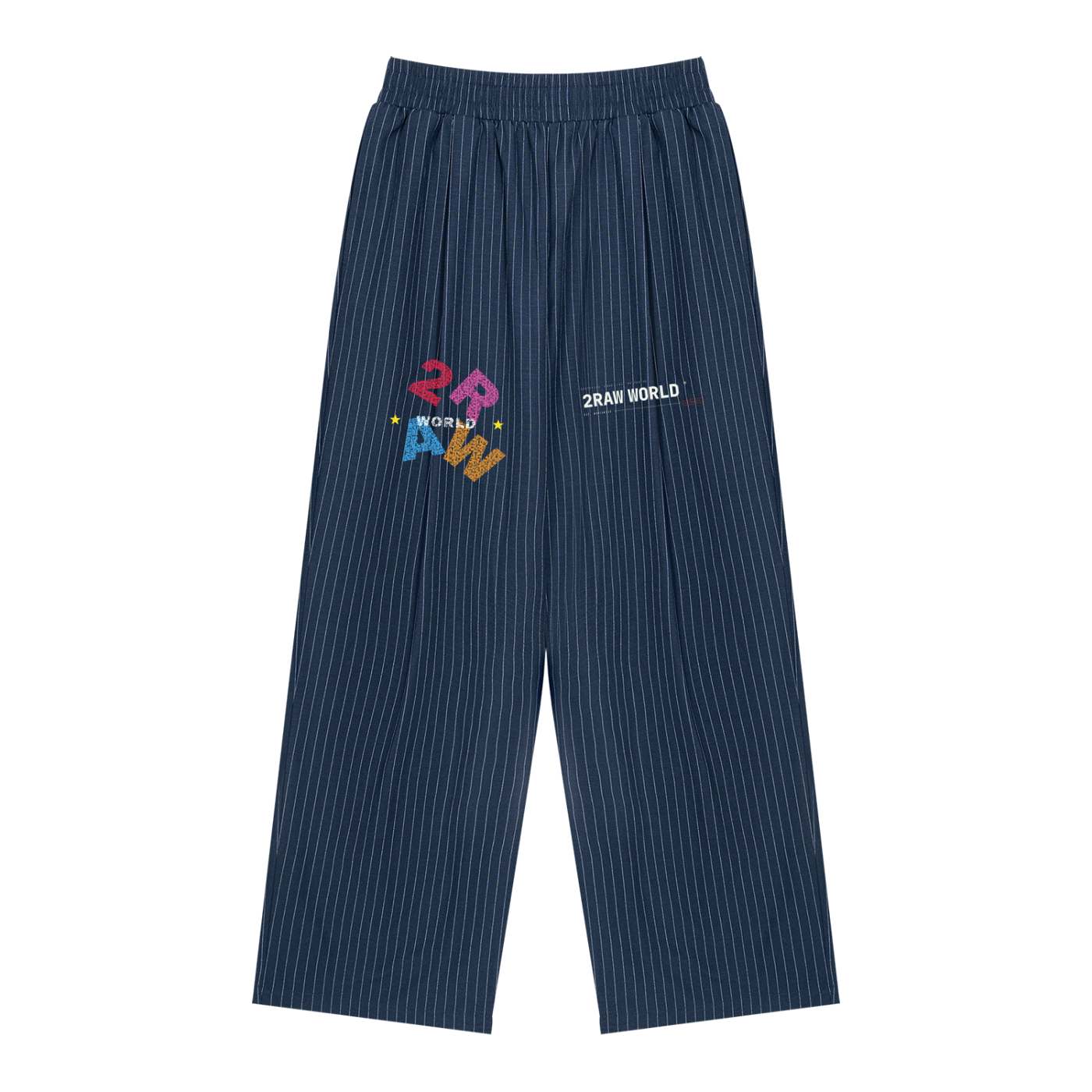 2RAW Striped Pleated Pants