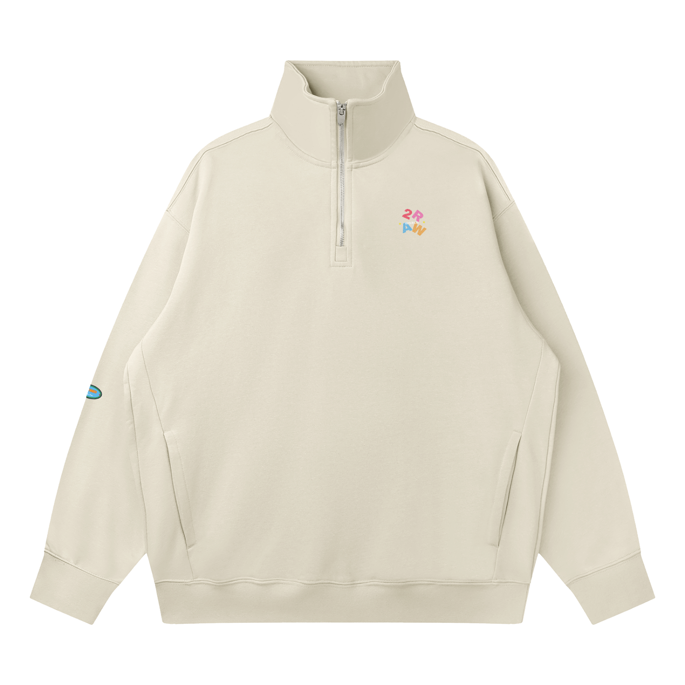 2RAW Quarter-Zip Drop Shoulder Sweatshirt