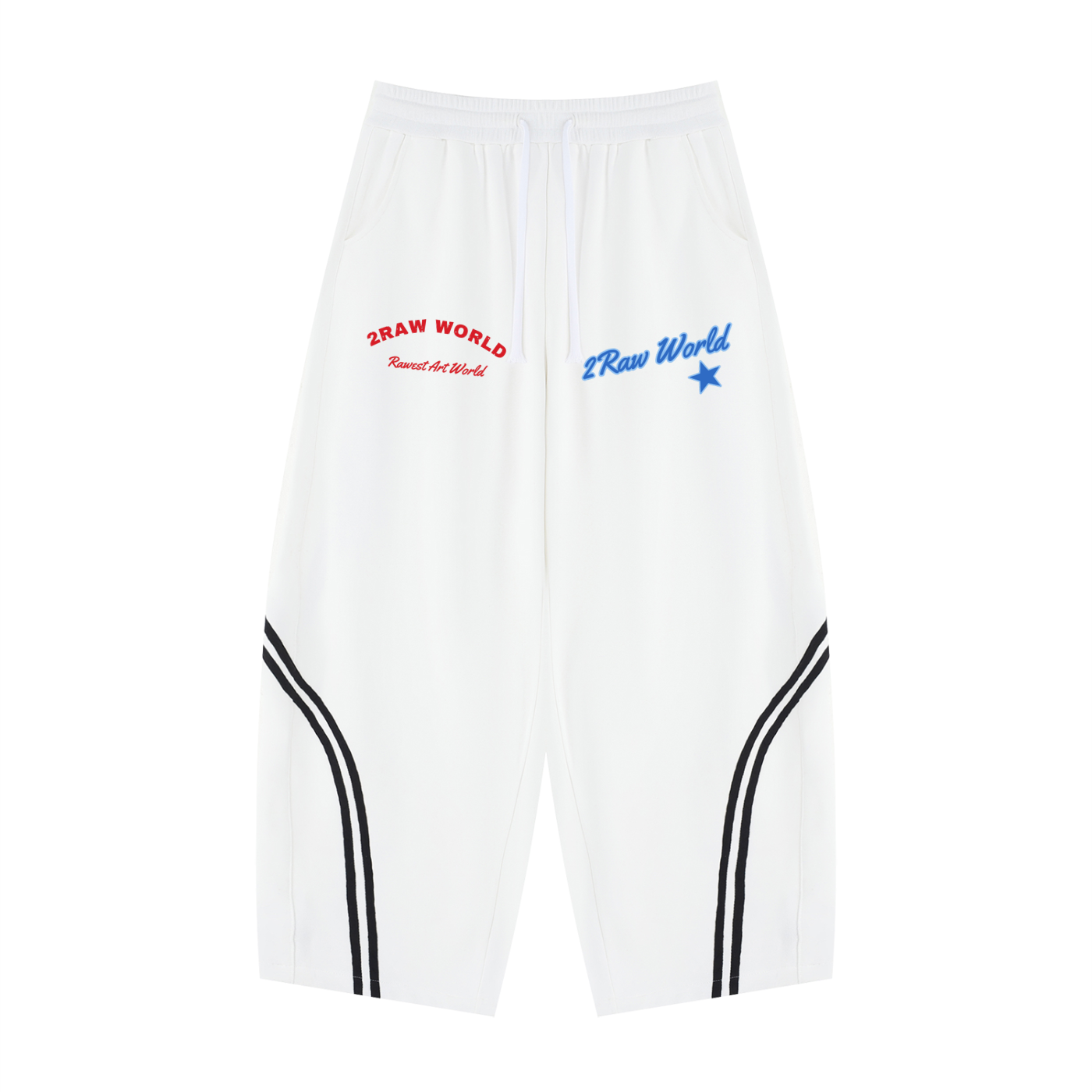 2RAW Wide Leg Piping Sweatpants