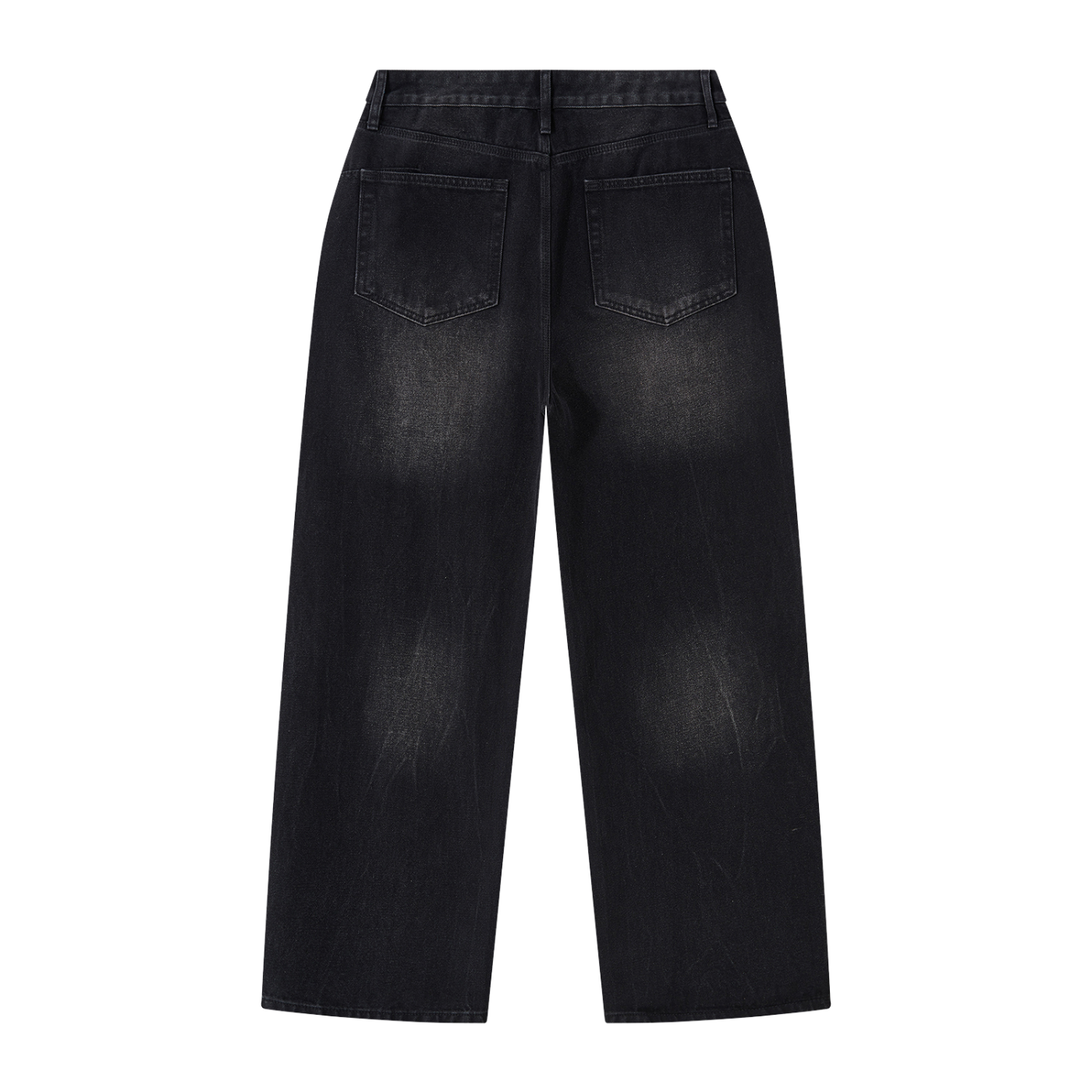 2RAW Men's Vintage Wash Wide Leg Jeans — Black