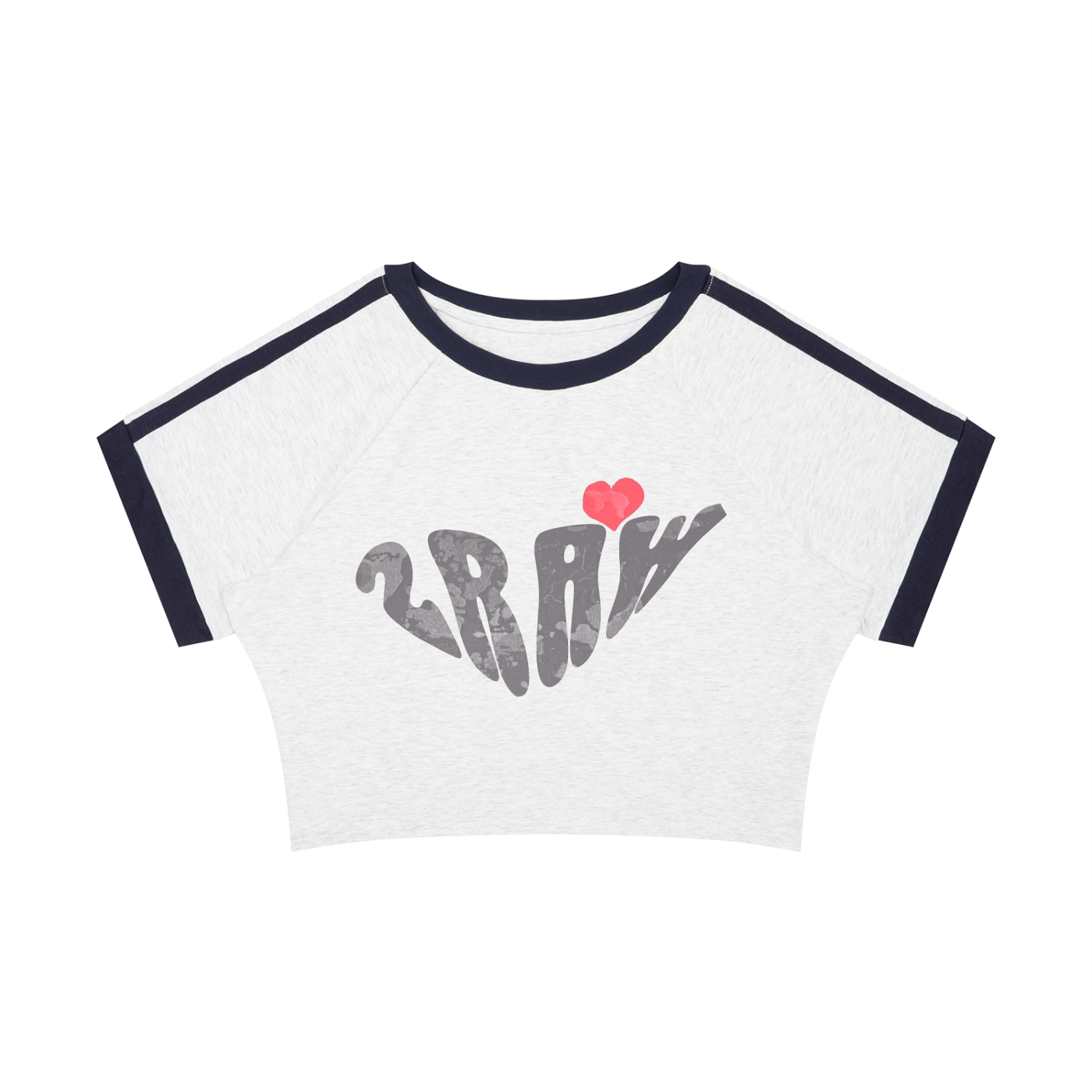 2raw Sweetheart Raglan Crop