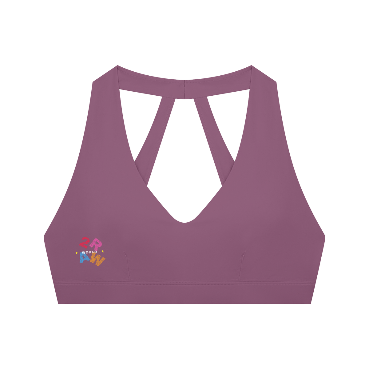 2RAW Women's Halter Cropped Sports Bra