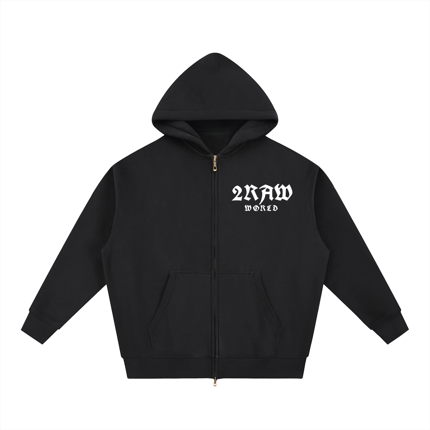 2RAW WORLD Essential Oversized Fleece Boxy Hoodie