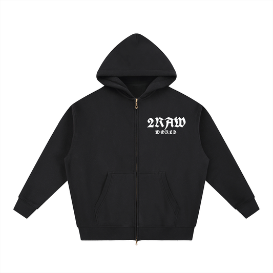2RAW WORLD Essential Oversized Fleece Boxy Hoodie