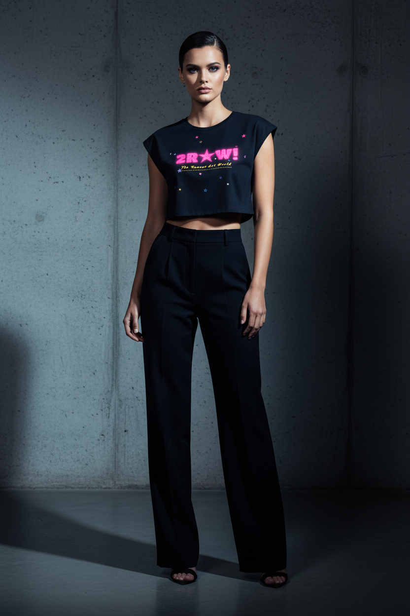 2RAW Women's Slim Crop Tee