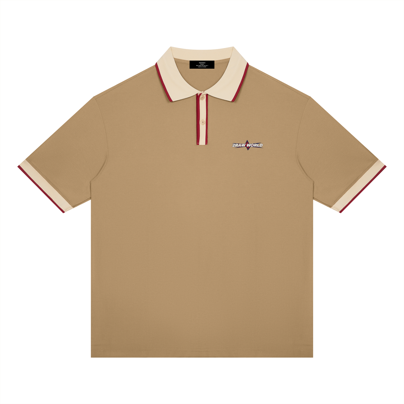 2RAW World Patchwork Polo