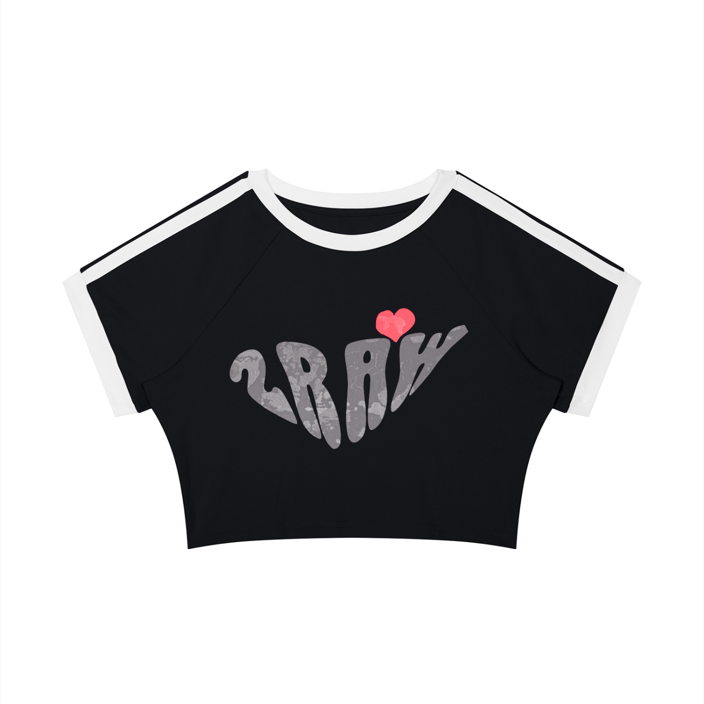 2raw Sweetheart Raglan Crop