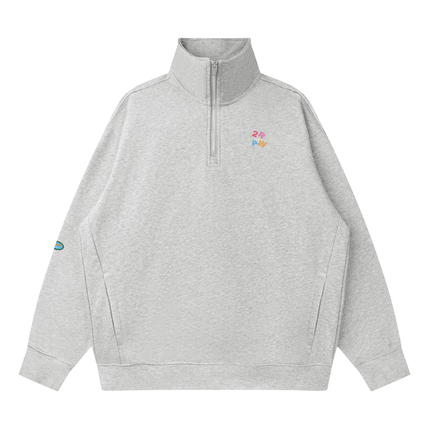2RAW Quarter-Zip Drop Shoulder Sweatshirt