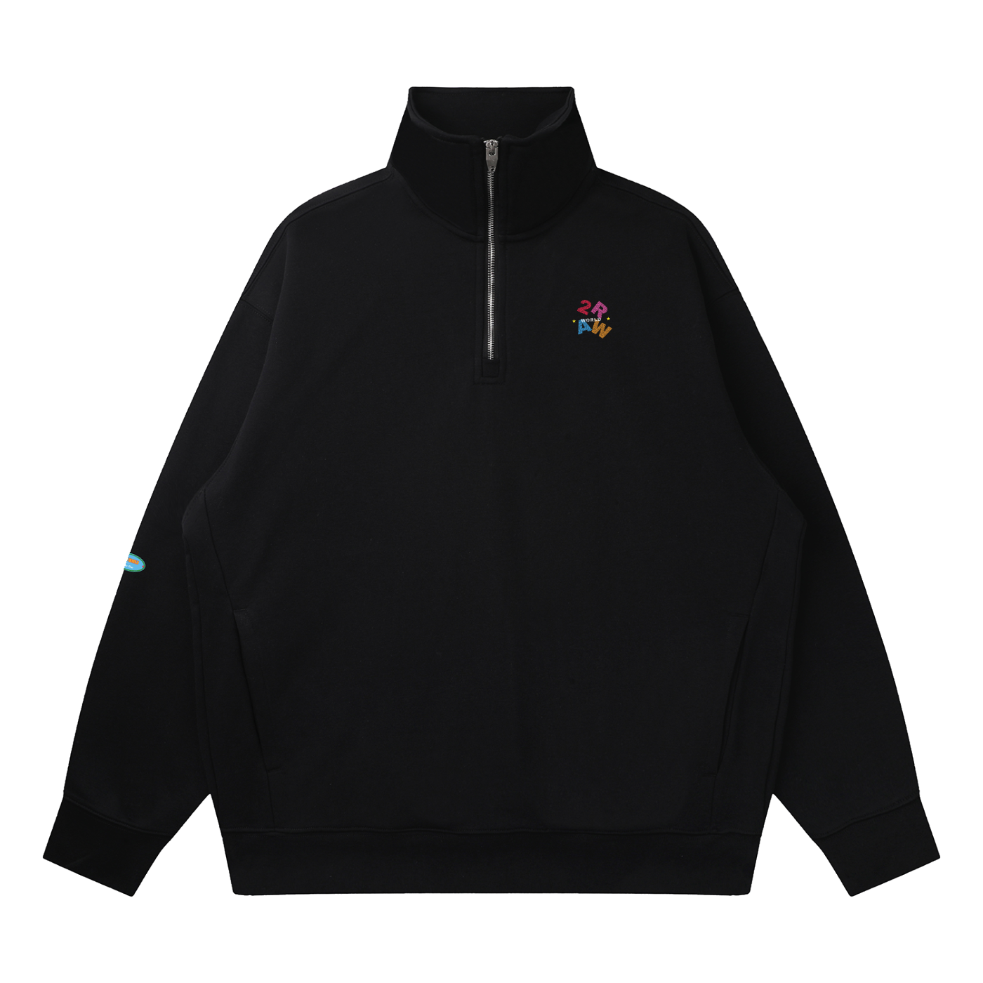 2RAW Quarter-Zip Drop Shoulder Sweatshirt