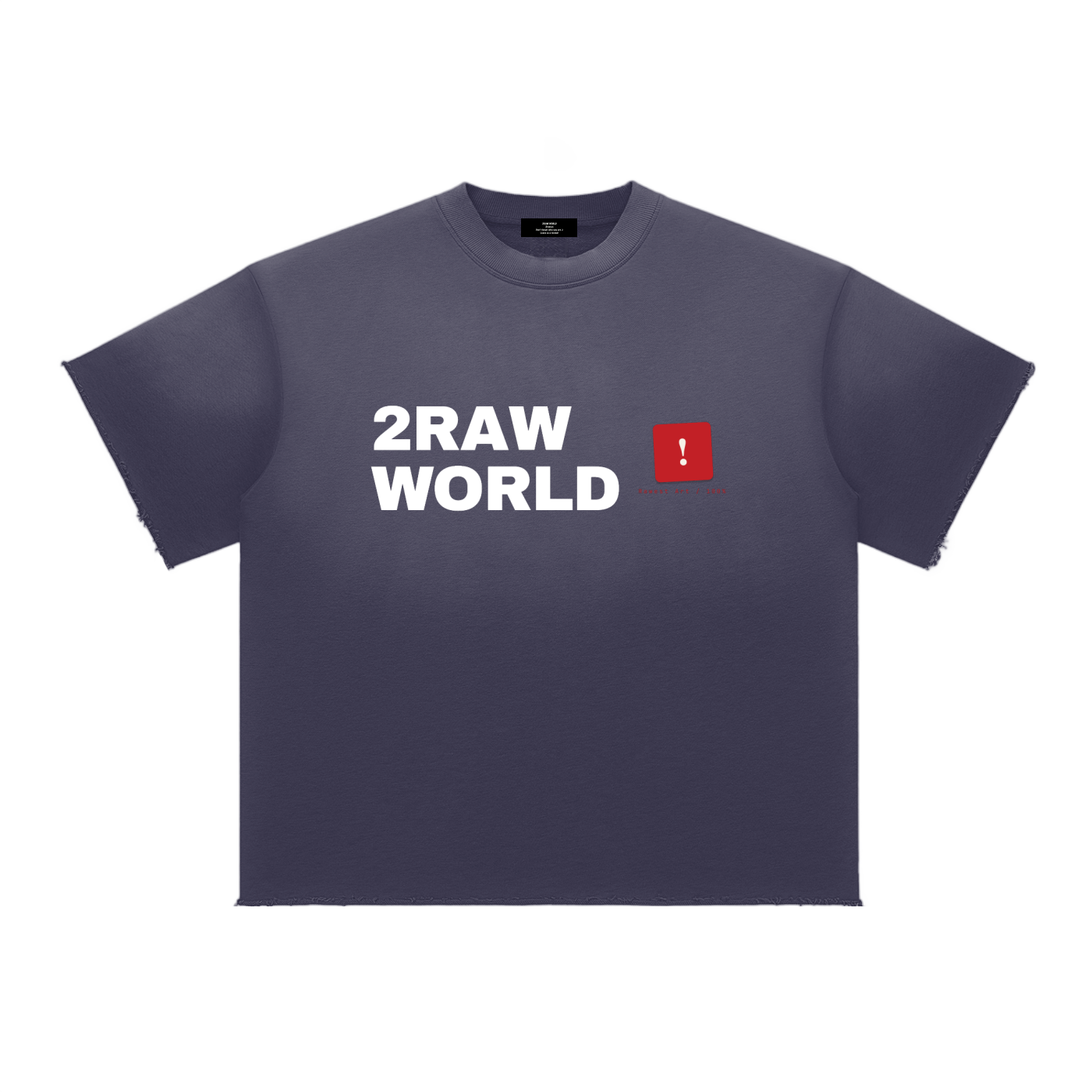 2RAW Sun Fade Raw Edge Tee