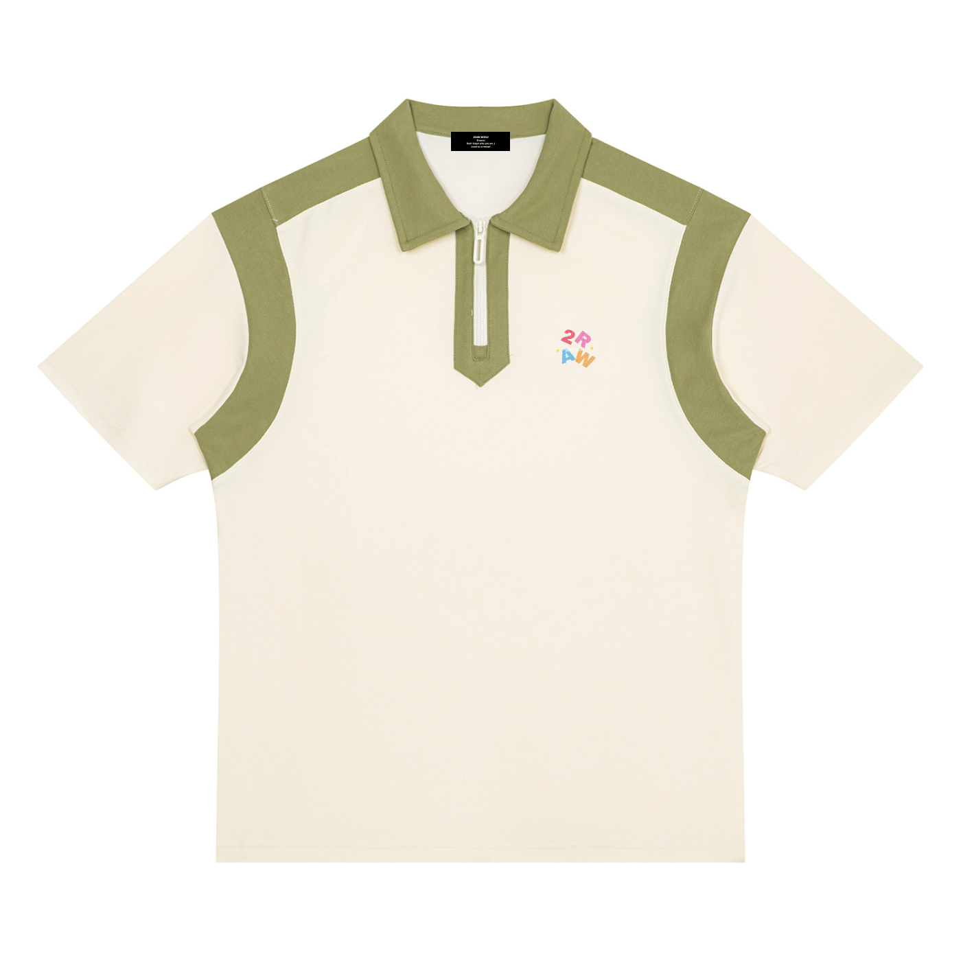 2RAW Quarter Zip Polo Shirt