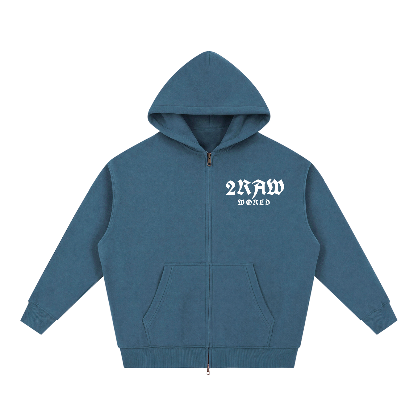 2RAW WORLD Essential Oversized Fleece Boxy Hoodie
