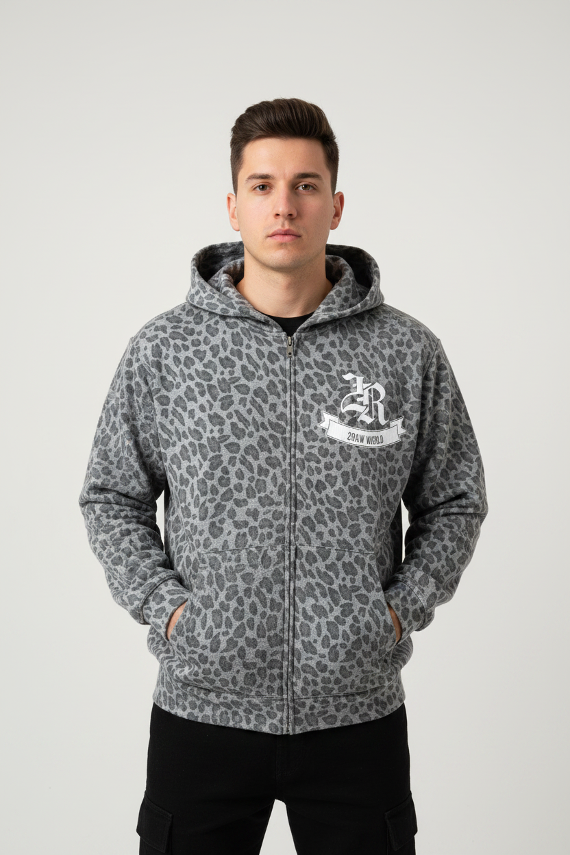 2RAW Wild Instinct Waffle Full-Zip Hoodie
