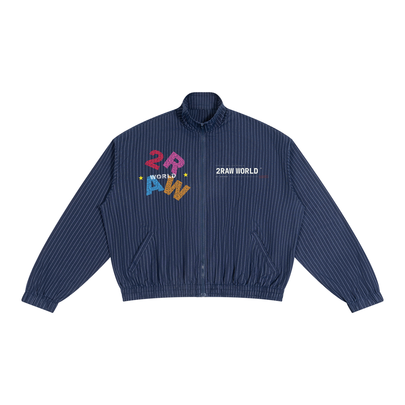 2RAW Striped Full-Zip Track Jacket